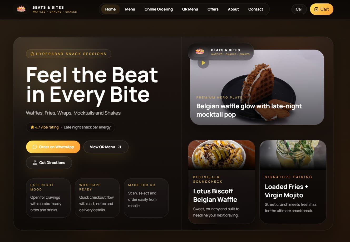 Beats & Bites project screenshot