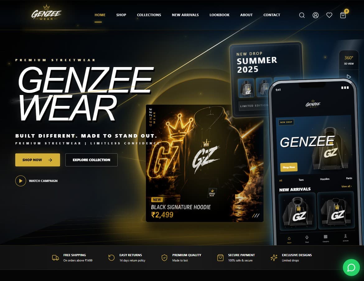 GenZee Wear project screenshot