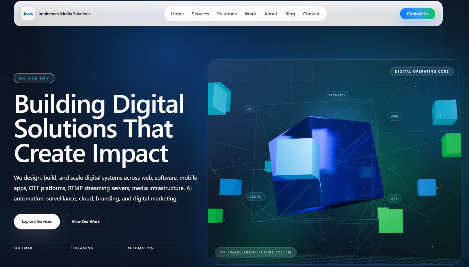 Implement Media Solutions project screenshot